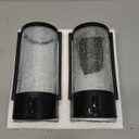 SUNNYPARK Solar Outdoor Wall Lights Fixture Set of 2 Porch Lights Crackled Glass Diffuser with Warm White LED