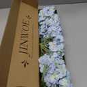 JINWOE Light Blue Hydrangea Artificial Flowers,4Pcs 20" Real Touch Lifelike Silk Artificial Hydrangeas, Full Fake Flowers for Bouquet Table Centerpieces Spring Wedding Indoor Home