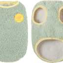 Warm Plush Dog Vest for Winter Soft Fleece Lining Sweater for Small dog Cat Cute Puppy Kitten Clothes Green 14