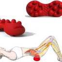 Back Trigger Point Massager, Gluteus Massager, Myofascial Release Piriformis Syndrome, Release Knots, Relieve Back Strain Pain (Red)