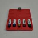 Impact Lug Nut Socket Set 5 Pieces 1/2- Inch Drive Wheel Lug Nuts Socket with Protective Sleeve and Insert Prevent Damage to Rims and Lugs Metric Non-Marring (Red