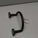 HouseAid Stainless Steel Towel Ring for Bathroom, Hand Towel Holder, Modern Semi-Circular Hand Towel Rack, Wall Mounted, Matte Black