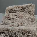 EHEYCIGA Fluffy Dog Crate Bed for Medium Dogs, Plush Faux Fur Crate Pad, Calming Anti Anxiety Medium Dog Bed for Crate, Washable Soft Warm Mat with Non-Slip Bottom, Camel (29.5 x 20)