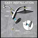 High Pressure Rain Shower Head: Upgrade Shower Heads with Handheld Spray Combo with Fixed Showerhead and 10 Sprays Handheld Shower Head, Detachable Shower head Built-in Magnetic Docking and Power Jets (2.5GPM, Chrome)