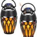 Vanten 2 Packs Outdoor Bluetooth Speakers, Bluetooth 5.0 Led Flame Speaker, IPX5 Waterproof Flame Torch Atmosphere Speaker, Flame Lamp, Gifts for Men Women, Decorations for Party Garden Patio