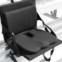 Everlasting Comfort Stadium Seats with Back Support - Adjustable Memory Foam Bleacher Chairs with Back and Cushion, Portable, Easy Folding Stadium Seat Cushion with Storage Pocket