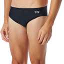 TYR Men's Durafast Elite Racer Brief Swimsuit (26, Black)