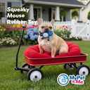 2 x My Pet & Me - Squeaky Dog Toys for Light to Moderate Chewers - Fun Latex Toys for Puppies, Teething, and Gentle Play - Interactive Fetch and Chew Toy with Squeaker (Blue Mouse, 4.3 Inch)