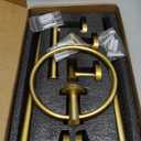 TURS Brushed Gold 5 Piece Bathroom Hardware Set, SUS304 Stainless Steel 24 Inch Bath Towel Bar Set, Round Bathroom Accessories Kit Wall Mounted (Brusehd Dark Gold)