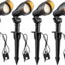 EDISHINE Low Voltage LED Landscape Lights with 35 Beam Angle, 3.2W 240LM 3000K Outdoor Landscape Lighting, CRI 80, Waterproof SpotLights for Trees, House, Yard, Garden, ETL Listed, 4 Pack