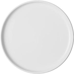 Ceramic Cake Flat Plate - 10 Inch Round Home Snack Dish, Western Steak and Pasta Plate, Restaurant Cold Dish Set - White