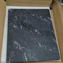 Diflart Natural Marble Stone Cutting Board for Kitchen, 16x20 Inch, Black, Marble Slab Pastry Board Large with Non-Slip Feet for Cheese, Charcuterie, Dough Chocolate, Pack of 1 