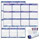 24" x 36" 2025 Wall Calendar Dry Erase - Large Starry Sky Calendar Wet & Dry Erasable Laminated 12 Month Annual Yearly Planner, Reversible, Horizontal/Vertical 