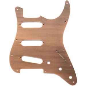 Electric Guitar Pickguard 11 Hole Metal Aluminum SSS Single Coil Pickguard for ST Stratocaster Strat Electric Guitar Replacement (Red Copper)