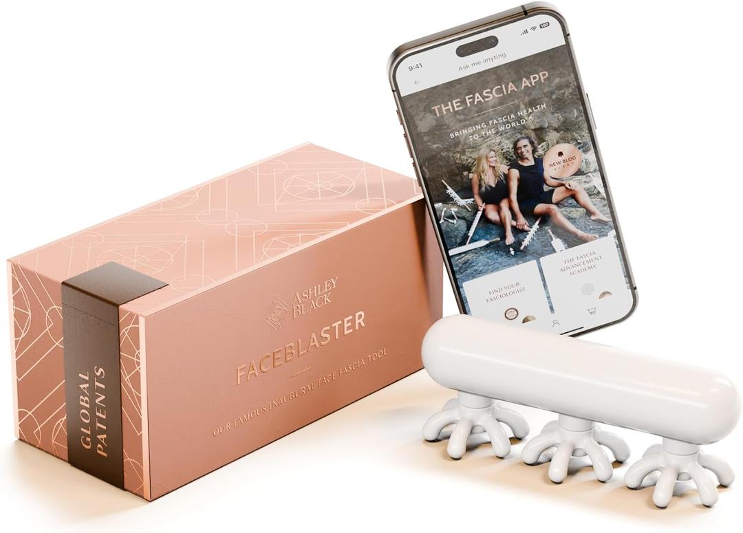 The FaceBlaster by Ashley Black. A Collagen Boosting, Fascia Remodeling, Skin Tightening, Face Contouring and Massaging Tool.