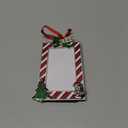 FKOG Red 2025 Christmas Picture Frame Ornaments, Family Senior Sports School Wedding Vacation Photo Frame Xmas Tree Hanging Ornament Decoration Romantic Ideas for Couples (Red)