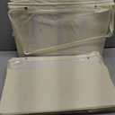 2 Pack Shoe Organizer for Closet,Foldable Shoe Storage Organizer with Adjustable Dividers, Shoe Storage Box with Clear Cover, Fits up to 16 Pairs, Beige