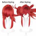 Red Wig for akuta Riyo Cosplay Long Anime Wig Synthetic Heat Resistant Costume Accessories for Festival & Party, with Wig Cap