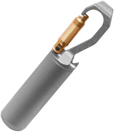 Titanium Small Pill Case, Mini Keychain Pill Holder, EDC Pill Container Portable Pocket Pill Box Organizer for Travel Purse