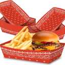 No Folding Required 100 Pack 2 Lb Cowboy Plates Paper Food Trays Party Supplies Western Snack Candy Holder Disposable Serving Trays for Cowboy Party Decorations Food