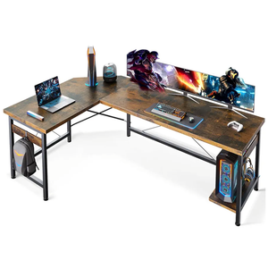 Coleshome 66" L Shaped Larger Gaming Desk, Corner Computer Desk, Sturdy Home Office Computer Table, Writing Workstation, Vintage Coleshome 66" L Shaped Larger Gaming Desk, Corner Computer Desk, Sturdy Home Office Computer Table, Writing Workstation, Vintage