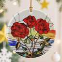 Birth Flower Christmas Tree Decorations, Christmas Ornaments, Keepsake Ornaments, Holiday Decor, Holiday or Xmas Gift, Birthday Gift, Gifts for Flower Lovers - Gifts for People Born in June