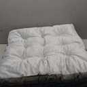 FABRICASTLE Outdoor Indoor Chair Cushions Set of 2 - Patio Furniture Cushion 19x19 inch, Non-Skid Overfilled Seat Cushions for Wicker Rocking Chairs Universal Fit Square Design (2, Grey)