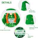 St. Patrick's Day Wreath Decoration,Green Ribbon Door Wreath Gnome, Holiday Hanging Decor for Door Wall Home Bar Party Outdoor Indoor Supply