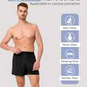 BAMBOO COOL Mens Underwear Boxers Moisture-wicking and Cool Men's Boxer Shorts Loose Fit Super Soft 4 Pack (Black, M)