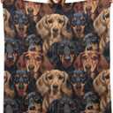 Cute Dachshund Blanket, Realistic Sausage Dog Print Throw, Soft Cozy Fleece Blankets for Kids Women Girls Pet Lovers, Wiener Dog Decor for Room Couch & Bed Birthday Gifts 50x60in