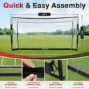 Portable Soccer Goal, Detachable 12x6 FT Soccer Goals Net for Backyard, Quick Setup Training Equipment with 1 Carry Bag, 12 Training Cones