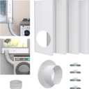 Dryer Vent Window Kit for 4" Diameter Dryer Vent Hose,Adjustable Window Vent Kit for Sliding and Hung Windows, Includes Insulating Foam Seal Tape.