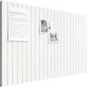 Bumusty Large Cork Board Alternative-36 x 24" Felt Bulletin Board Tiles, with 30 Pushpins, 40 Adhesive Tabs, 6-Pack Slat Wall Paneling, Cork Boards for Office Push Pin Board Felt Board-Milky White