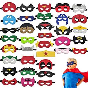 Superhero Masks Party Favors for Kid, 22 Pieces Cosplay Masks for Birthday, Super hero Party Mask Children Masquerade Cosplay Eye Mask