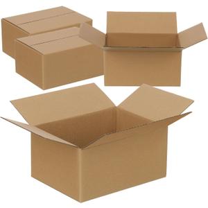 FARRAY 100 Pack Shipping Boxes 8x6x4 inches, Study Corrugated Small Cardboard Boxes for Mailing Packing, Brown