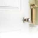 Kwikset Polo Interior Passage Door Knob, Handle For Closet and Hallway Doors, Non-Locking Doorknob in Satin Nickel, with Microban Protection
