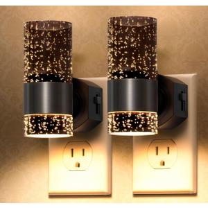 DALUXshop LED Dimmable Night Lights Plug into Wall, 2Pack Bright Plug in Nightlight, DusktoDawn, Adjustable Brightness 0100LM, AutoOn/Off Home Decor for Bedroom, Bathroom, Hallway, Kitchen, 3000K