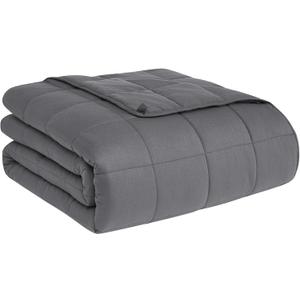 CuteKing Weighted Blanket for Adults (15lbs, 48"x72", Full, Grey) Heavy Blanket for 140-150lbs, Weighted Blanket for Cooling & Heating with Premium Glass Beads, Soft Thick Blanket for Adult All-S, Grey 