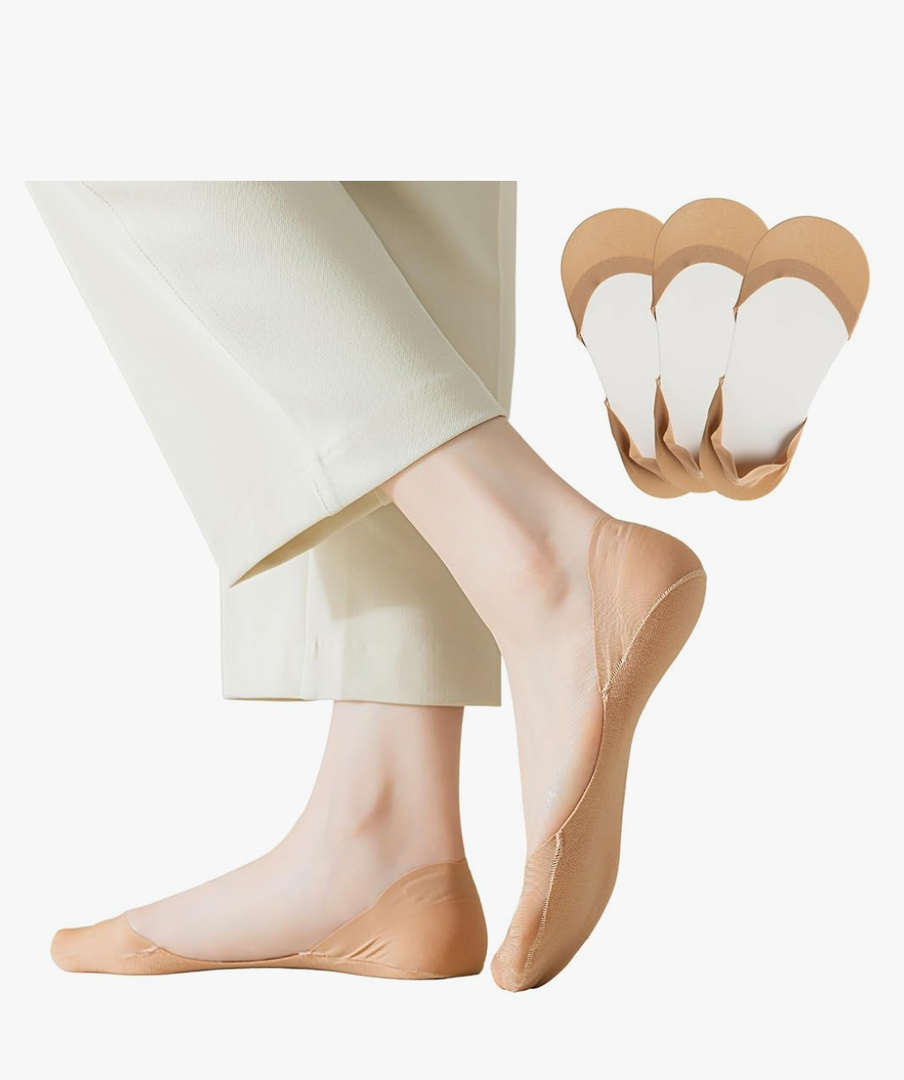 No Show Socks for Flats Heels Pumps Lofers Low Cut Non-Slip Invisible Liner Socks for Women by Flammi Size 6-9