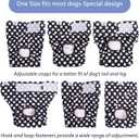 CuteBone Washable Female Dog Diapers 4 Pack Reusable Doggie Heat Diapers for Period FMG01XL