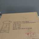 Gadroad Round End Table with Charging Station, USB Ports, Wood Tabletop & Black Metal Frame, 2-Tier Side Table for Living Room, Bedroom, Brown 15.7 * 15.7 * 23.0 inches