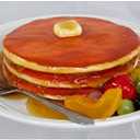 Realistic Food Replicas Delicious Looking Faux Plate of Pancakes with Fruits