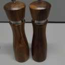 2Pcs Acacia Wood Salt and Pepper Grinding Machine, Durable Ceramic Grinding, Manual Steel Ring Grinding Machine with Adjustable Thickness