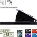 2 x LEMAXELERS for iPhone 16e Wallet Case with Credit Card Holder 360 Rotating Ring Stand Shockproof Protective Cover Snap Button Closure Case for iPhone 16e. Purple YBK