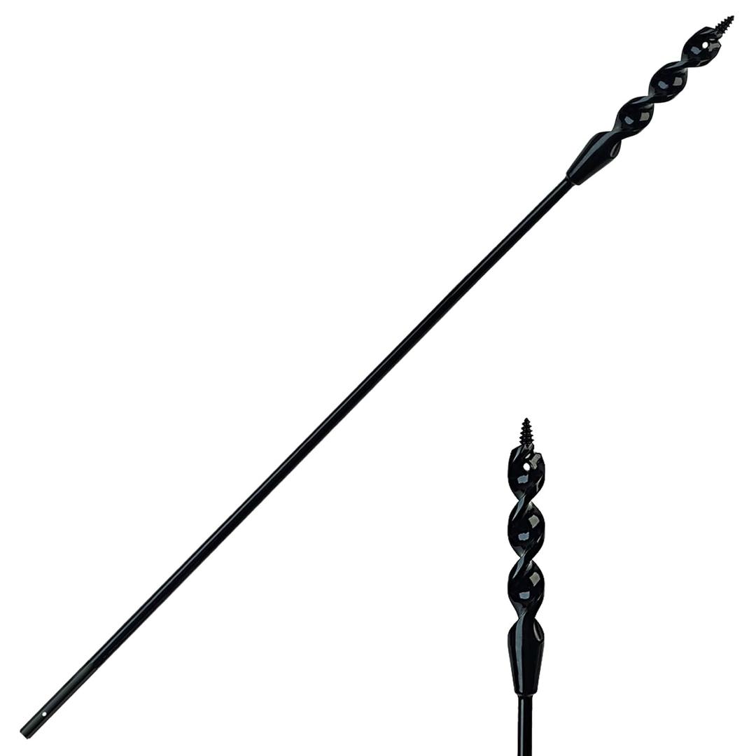 DKIBBITH Flexible Installer Drill Bit for Pulling Wires Through Walls Ceilings and Sidewalks,36-Inch Long, 3/8-Inch Auger with a Fish Eye Hole and Screw Point, 3/16" 3-Flat Anti-Slip Shank.
