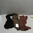 Riyiper 3 Pack Women's Long Sleeve Shirts Cotton Blend Crew Neck Tops Slim Fitted Casual Base Layer Lightweight Tees 2026 XL