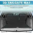 Mixsuper Cargo Liner for Ford Expedition/Lincoln Navigator 2003-2017 (Not fit EL or L Models), All Weather Trunk Mat Backrest Mat TPE Back Seat Cover Protector for Expedition/Navigator Accessories