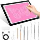 Dorhui A4 Light Pad for Weeding Vinyl, LED Copy Board Light Tracing Box Ultra-Thin Adjustable USB Power for Vinyl Weeding Tools, Silhouettes, Cameos, HTV