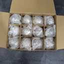 Christmas Balls, Champagne Christmas Balls 16Pcs 6cm Baubles Decorations Clear for Tree Holidays Home Xmas Party Decoration ﻿ (Silvery)