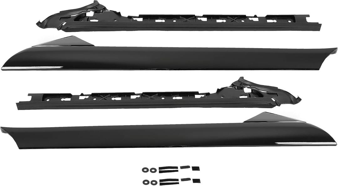 KUAFU Windshield A-Pillar Trim 4Pcs Compatible with 2011-2019 Ford Explorer Replacement for BB5Z7803144AA BB5Z7803137AA Outer&Inner Window Trim Molding Panel Left&Right Side